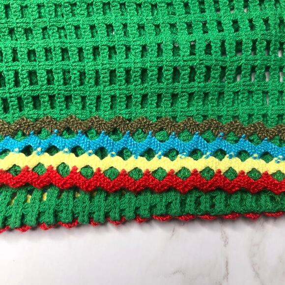 NWT BDG Open-Knit Kelly Green Baja Crochet Drawstring Waist Coverup Shorts, M - Picture 5 of 12